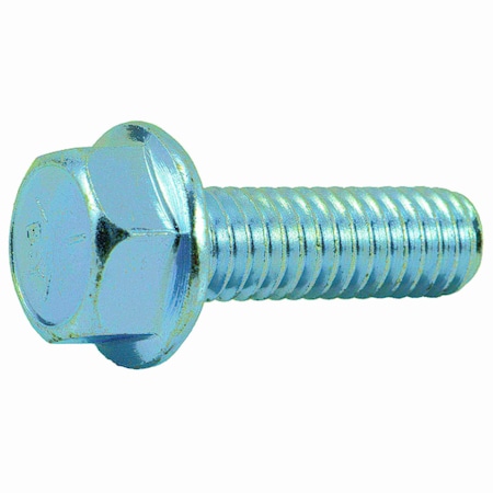 Midwest Fastener Grade 5, 5/16"-18 Flange Bolt, Zinc Plated Steel, 1 in L, 8 PK 34785